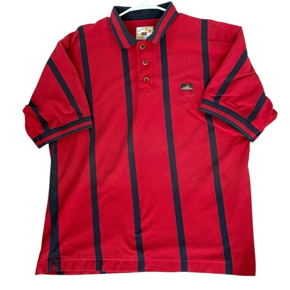 Vintage Striped Polo Shirt XL